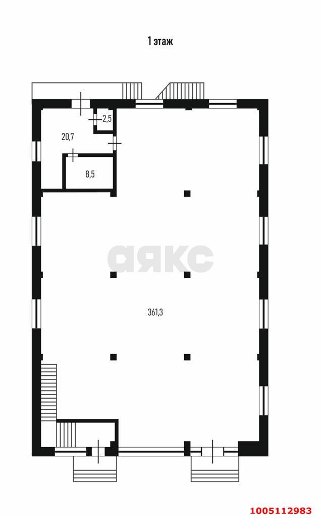 Фото №8: Отдельное здание 1193&nbsp;м², 1/2&nbsp;эт. - Краснодар, Карасунский внутригородской округ, мкр. Камвольно-суконный Комбинат, ул. Уральская, 99