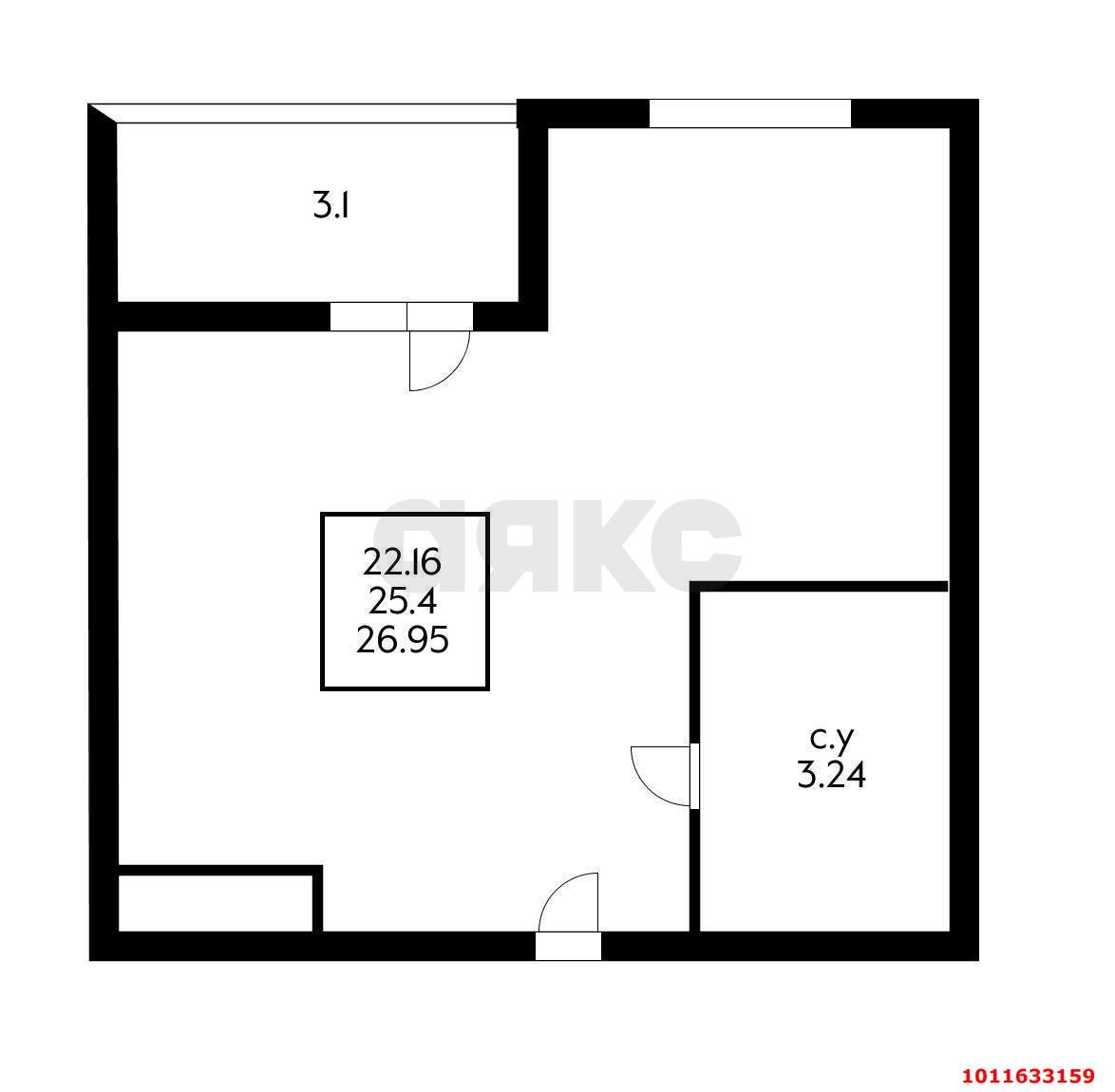 Фото №7: Студия 26 м² - Краснодар, Славянский, ул. Заполярная, 39к1