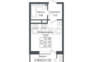 Фото №5: Студия 23 м² - Краснодар, мкр. жилой комплекс Мой Город, ул. Западный Обход, 39/1к7