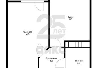 Фото №3: 1-комнатная квартира 33 м² - Краснодар, мкр. жилой комплекс Калинино Парк, ул. имени В.М. Комарова, 21/1к6