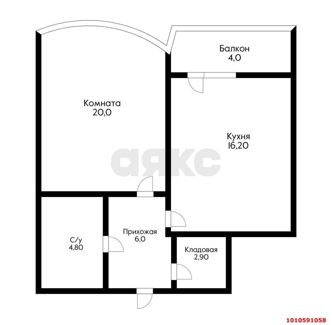 Фото №16: 1-комнатная квартира 53&nbsp;м², 13/21&nbsp;эт. - Краснодар, Прикубанский внутригородской округ, Школьный, Круглик, мкр. жилой комплекс Версаль, ул. Черниговская, 1