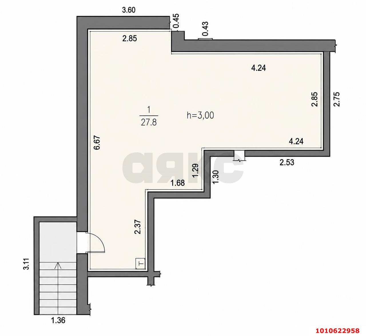 Фото №5: Торговое помещение 27&nbsp;м², 1/3&nbsp;эт. - Краснодар, Западный внутригородской округ, мкр. Центральный, ул. Октябрьская, 93
