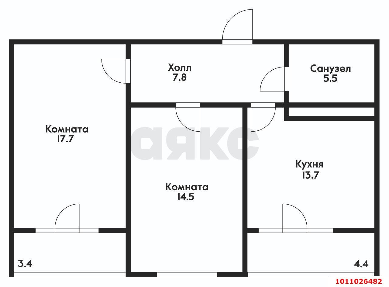 Фото №26: 2-комнатная квартира 67&nbsp;м², 14/19&nbsp;эт. - Краснодар, Прикубанский внутригородской округ, Круглик, жилой комплекс Сердце, мкр. Школьный, ул. Школьная, 1