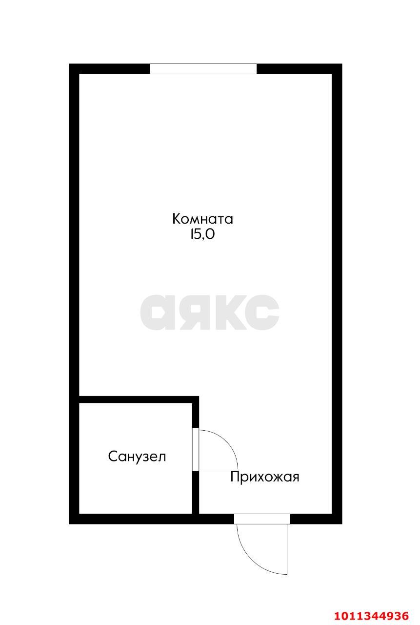 Фото №5: Студия 20&nbsp;м², 2/11&nbsp;эт. - Российский, мкр. Прикубанский внутригородской округ, ул. Бигдая, 8