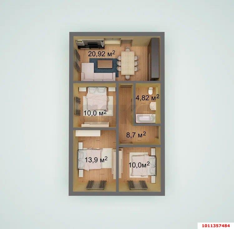 Фото №5: Дом 71&nbsp;м² + 3.86&nbsp;сот., 1&nbsp;эт. - Южный, п. коттеджный  Южная столица, пер. Псебайский, 10