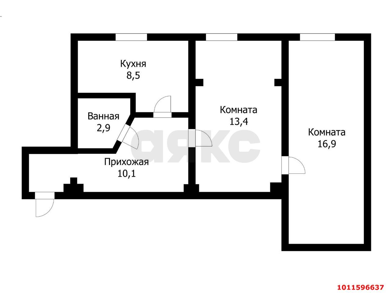 Фото №8: 2-комнатная квартира 52&nbsp;м², 1/3&nbsp;эт. - Краснодар, Центральный внутригородской округ, мкр. Центральный, ул. Орджоникидзе, 93
