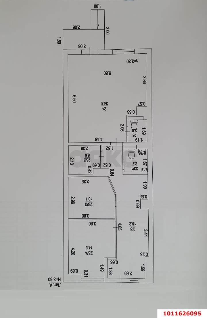 Фото №6: Торговое помещение 88&nbsp;м², 1/19&nbsp;эт. - Краснодар, Карасунский внутригородской округ, мкр. Комсомольский, ул. Уральская, 162/4