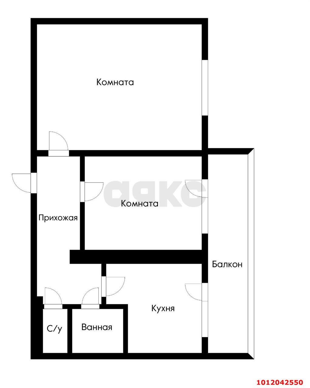 Фото №12: 2-комнатная квартира 55&nbsp;м², 8/10&nbsp;эт. - Краснодар, Прикубанский внутригородской округ, мкр. Славянский, ул. Красных Партизан, 79