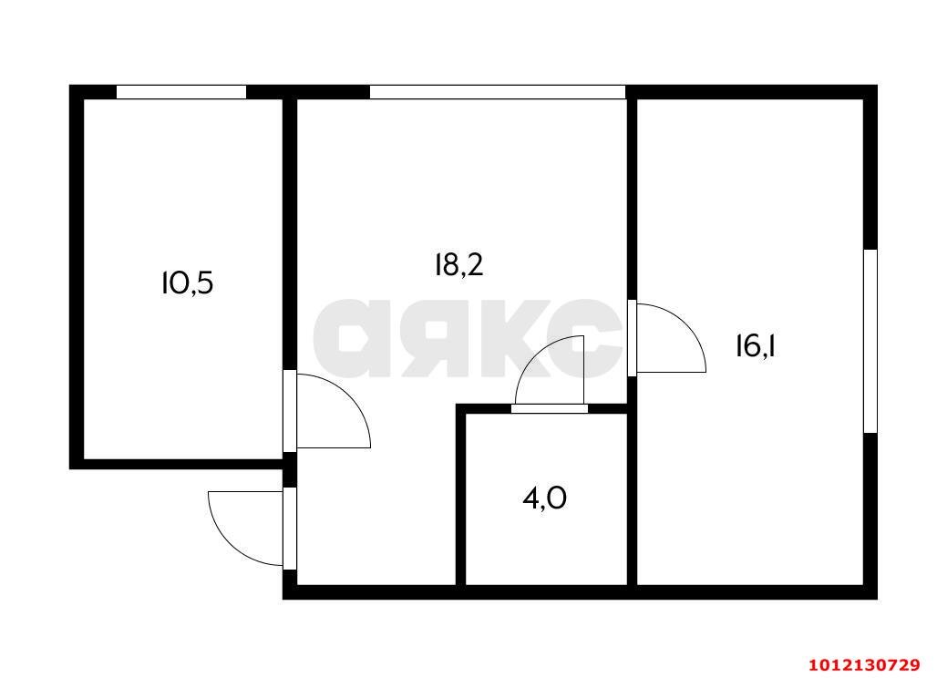 Фото №11: 2-комнатная квартира 48&nbsp;м², 2/4&nbsp;эт. - Краснодар, Прикубанский внутригородской округ, мкр. Краевая Клиническая Больница, ул. Таймырская, 29