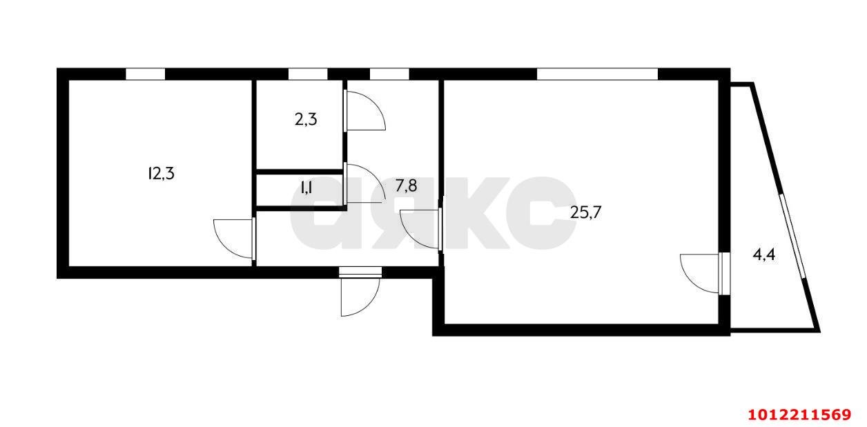 Фото №10: 1-комнатная квартира 53&nbsp;м², 3/3&nbsp;эт. - Российский, мкр. Прикубанский внутригородской округ, ул. 2-я Тверская, 14