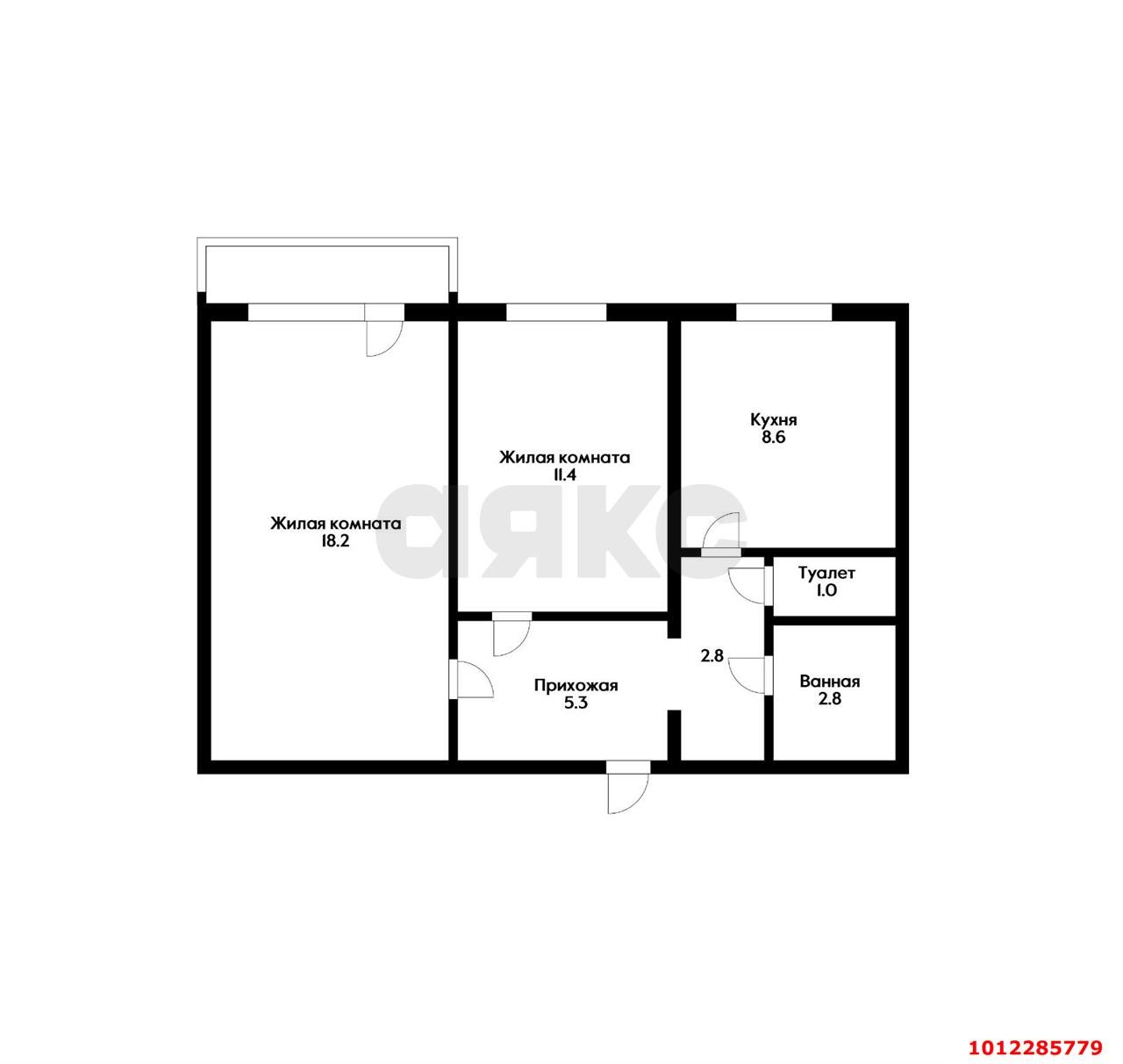 Фото №12: 2-комнатная квартира 50&nbsp;м², 7/9&nbsp;эт. - Краснодар, Карасунский внутригородской округ, мкр. Хлопчато-бумажный Комбинат, ул. Алтайская, 2