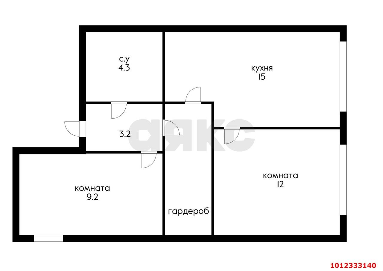 Фото №17: 2-комнатная квартира 46&nbsp;м², 7/10&nbsp;эт. - Краснодар, Прикубанский внутригородской округ, мкр. Музыкальный, ул. имени Мусоргского М.П., 6/1