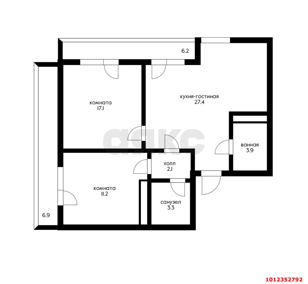Фото №1: 2-комнатная квартира 78&nbsp;м², 21/24&nbsp;эт. - Краснодар, Карасунский внутригородской округ, Черёмушки, мкр. ЖК Рекорд, ул. Новороссийская, 90/2к1