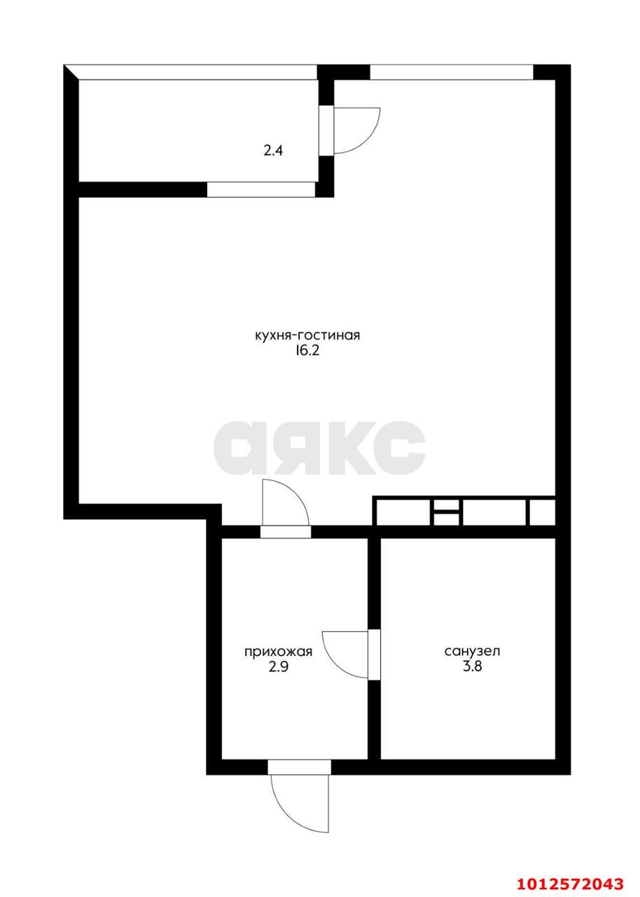 Фото №16: Студия 25&nbsp;м², 11/16&nbsp;эт. - Краснодар, Прикубанский внутригородской округ, мкр. жилой комплекс Самолёт, ул. Западный Обход, 39/2к3