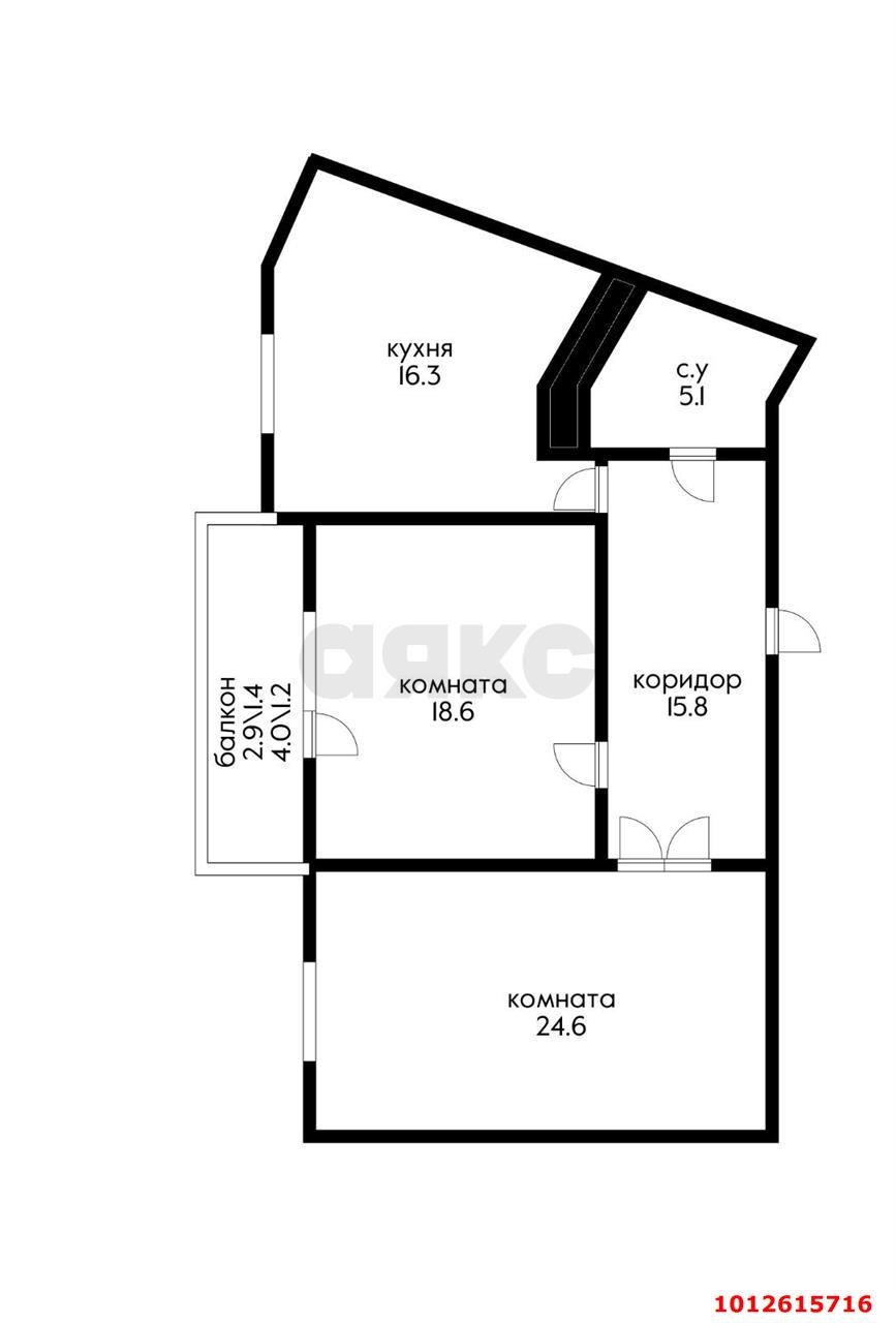 Фото №4: 2-комнатная квартира 85&nbsp;м², 13/24&nbsp;эт. - Краснодар, Западный внутригородской округ, Фестивальный, мкр. жилой комплекс Триумф, ул. имени П.М. Гаврилова, 27
