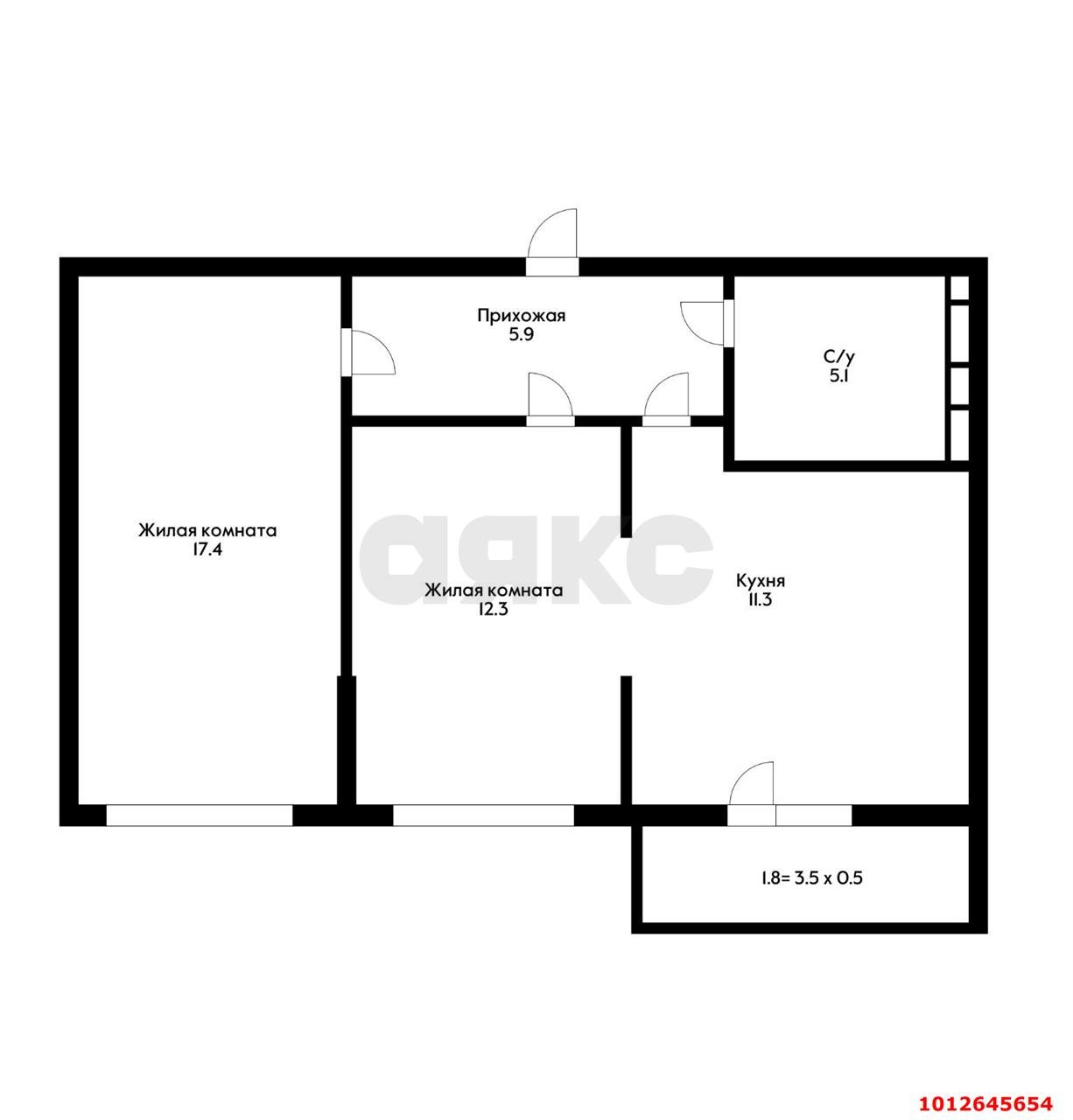 Фото №7: 2-комнатная квартира 58&nbsp;м², 1/9&nbsp;эт. - Краснодар, Прикубанский внутригородской округ, мкр. жилой комплекс Спортивная Деревня, ул. Западный Обход, 42/4к1