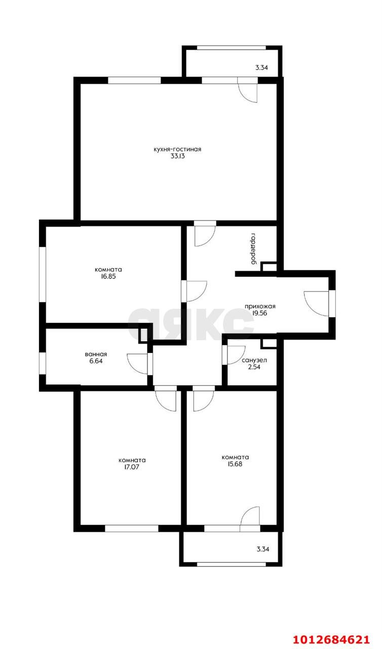 Фото №13: 3-комнатная квартира 112&nbsp;м², 2/3&nbsp;эт. - Краснодар, Прикубанский внутригородской округ, мкр. жилой комплекс Италия, ул. Веронская, 4