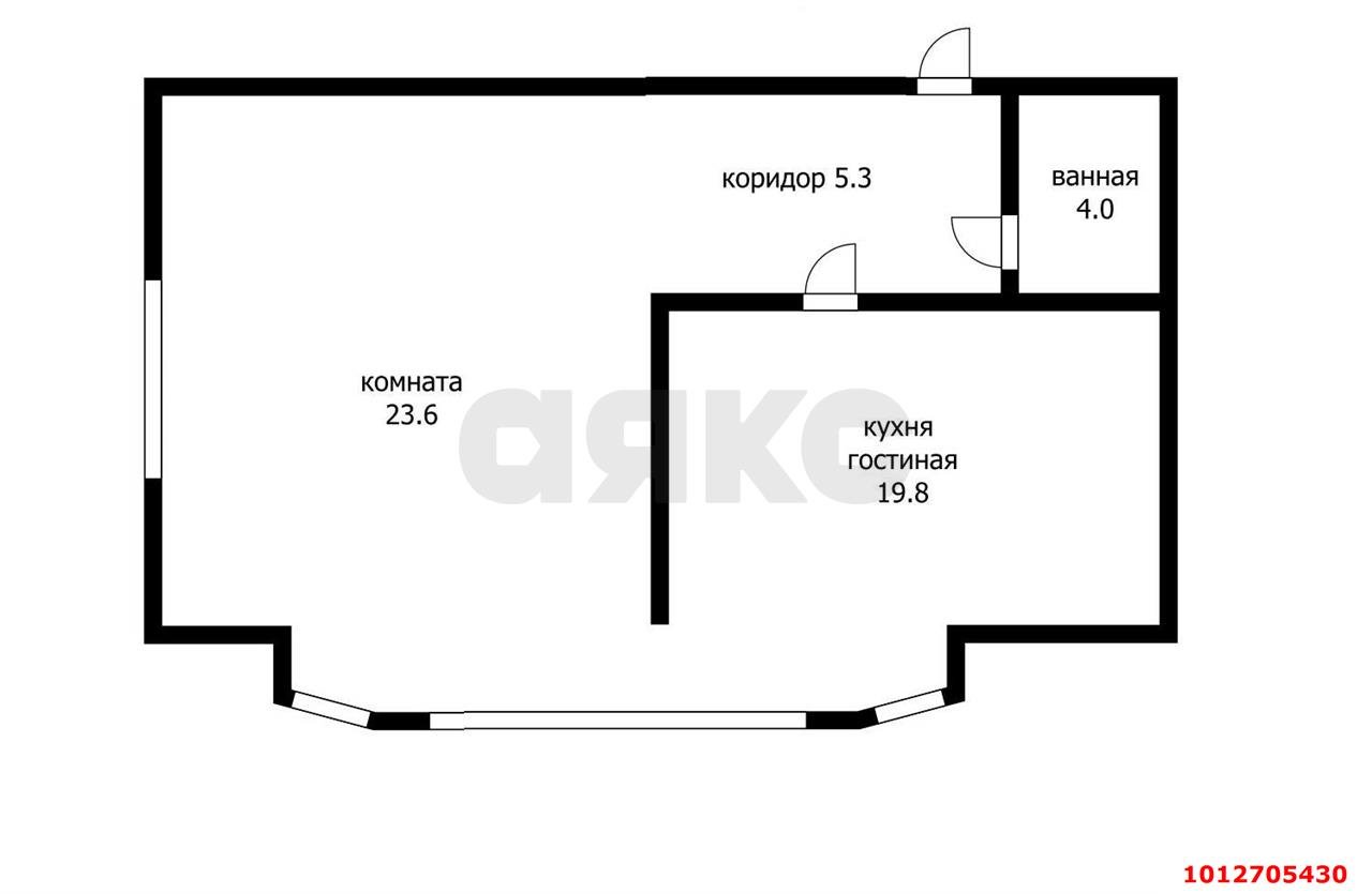 Фото №14: 2-комнатная квартира 53&nbsp;м², 1/4&nbsp;эт. - Яблоновский, пер. 2-й Первомайский, 15