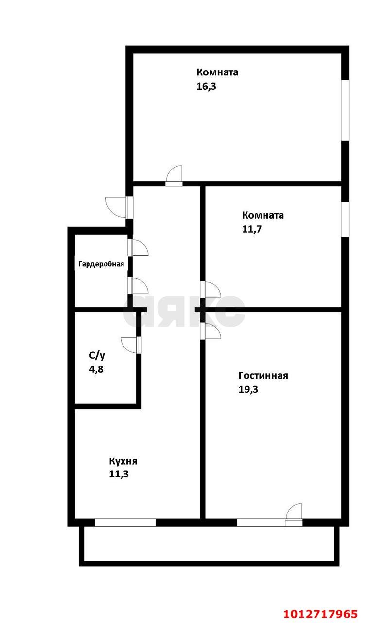 Фото №18: 3-комнатная квартира 76&nbsp;м², 10/12&nbsp;эт. - Краснодар, Западный внутригородской округ, мкр. Фестивальный, ул. Рашпилевская, 327/1