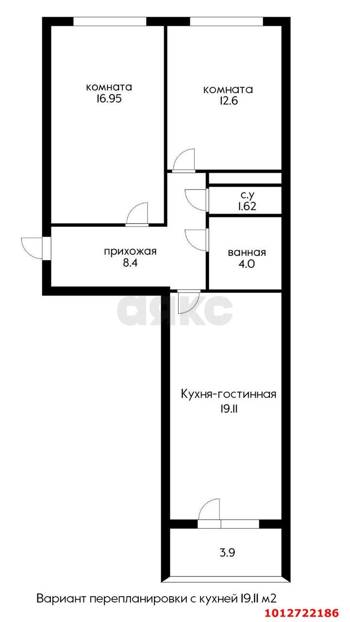 Фото №17: 2-комнатная квартира 65&nbsp;м², 9/24&nbsp;эт. - Краснодар, Карасунский внутригородской округ, жилой комплекс На Магистральной, мкр. Камвольно-суконный Комбинат, ул. Магистральная, 11