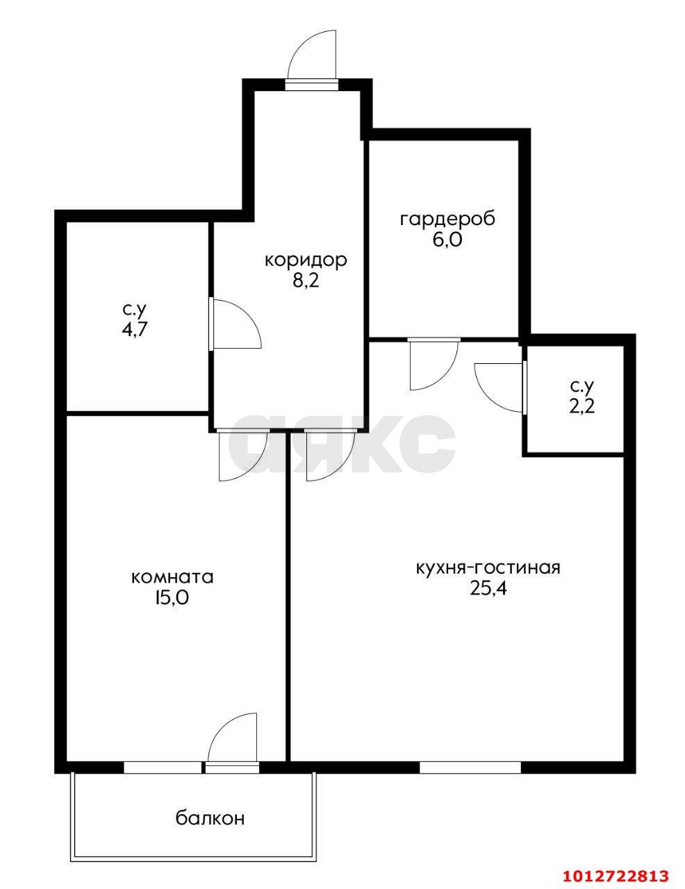 Фото №11: 1-комнатная квартира 58&nbsp;м², 2/25&nbsp;эт. - Краснодар, Западный внутригородской округ, мкр. Фестивальный, ул. Гаражная, 79/1