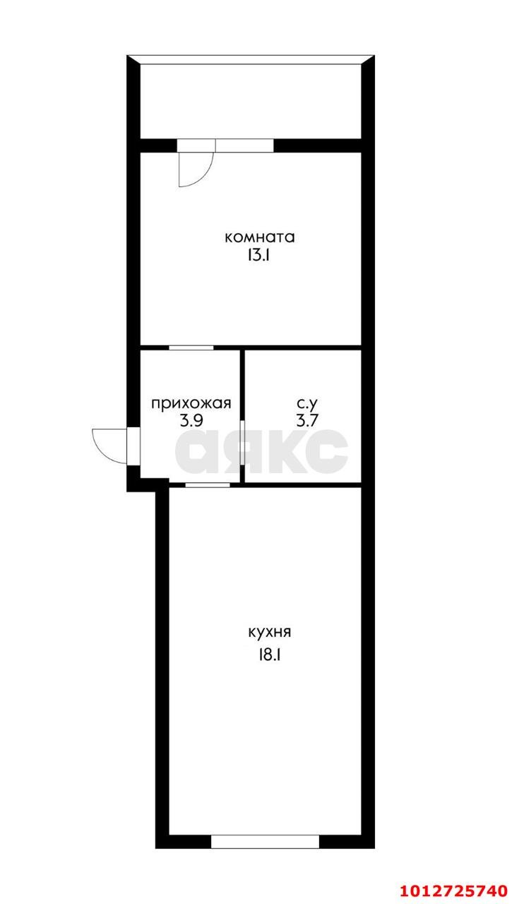 Фото №10: 1-комнатная квартира 40&nbsp;м², 1/6&nbsp;эт. - Краснодар, Прикубанский внутригородской округ, Музыкальный, ЖК Акварели, мкр. имени Петра Метальникова, ул. Петра Метальникова, 3/1к1