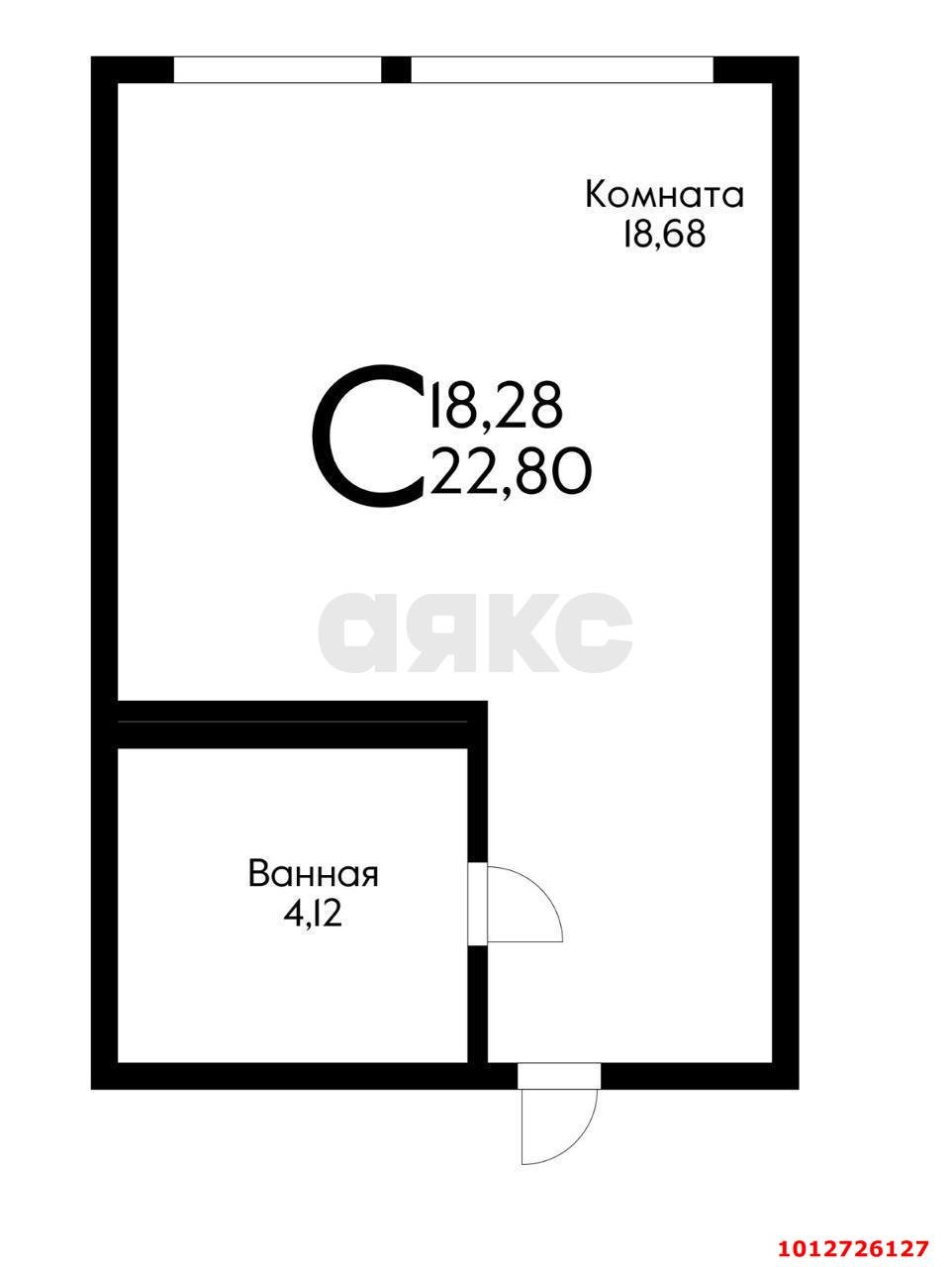 Фото №2: Студия 22&nbsp;м², 10/24&nbsp;эт. - Краснодар, Центральный внутригородской округ, мкр. Черёмушки, ул. Обрывная, 132/1к3