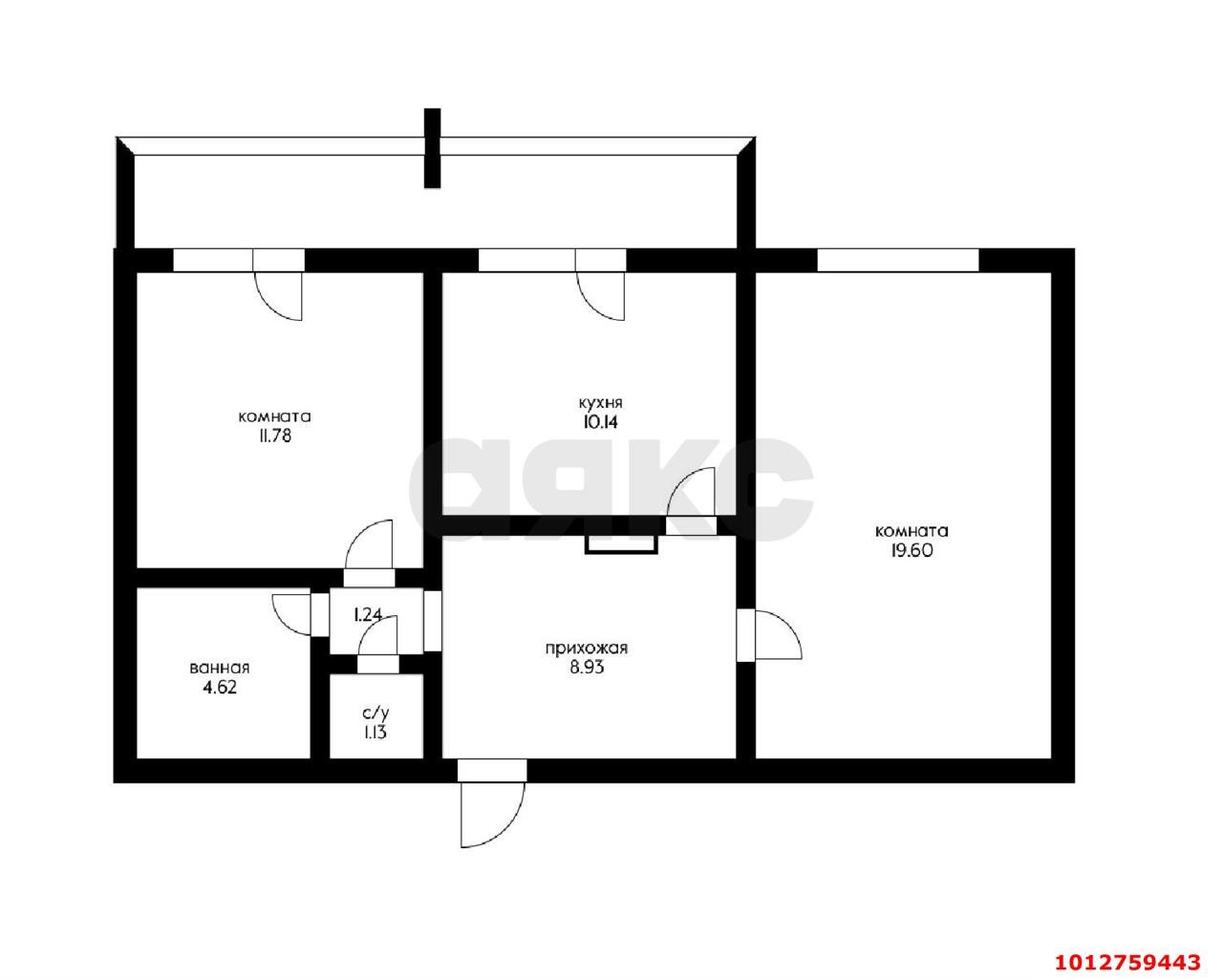 Фото №10: 2-комнатная квартира 65&nbsp;м², 1/16&nbsp;эт. - Краснодар, Прикубанский внутригородской округ, мкр. Репино, пр-д Репина