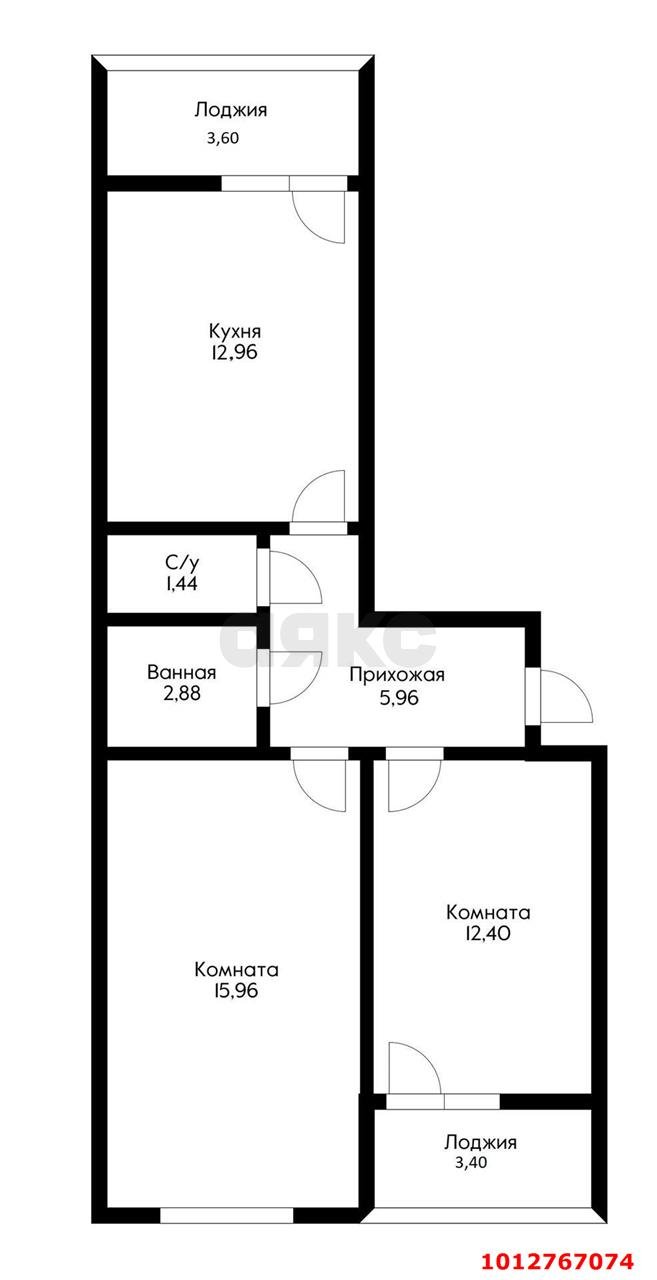 Фото №9: 2-комнатная квартира 60&nbsp;м², 8/20&nbsp;эт. - Краснодар, Прикубанский внутригородской округ, ЖК Славянка, мкр. Славянский, ул. Заполярная, 39к6
