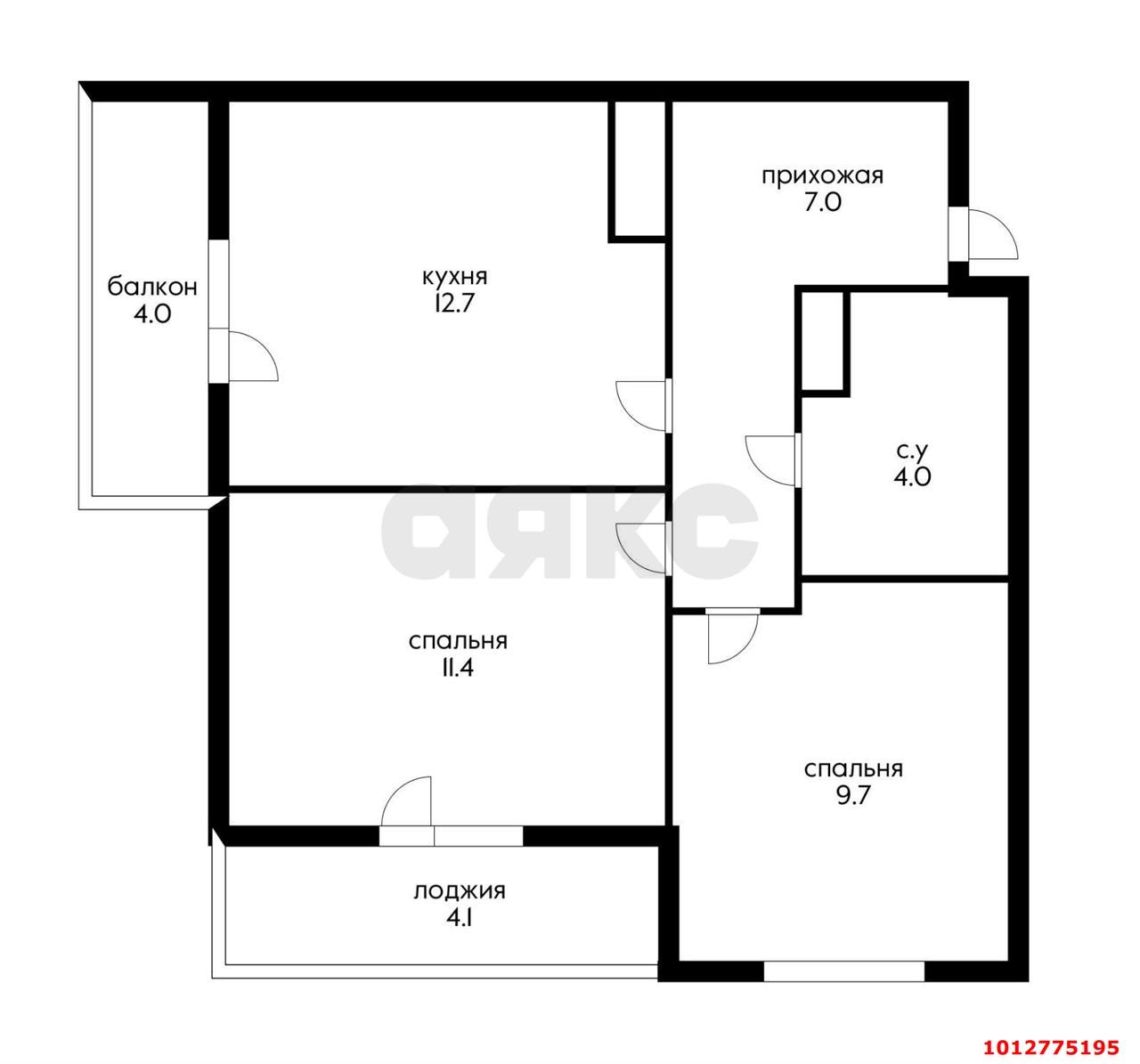 Фото №4: 2-комнатная квартира 57&nbsp;м², 13/15&nbsp;эт. - Краснодар, Прикубанский внутригородской округ, мкр. жилой комплекс Ракурс, ул. имени Героя Ростовского, 8