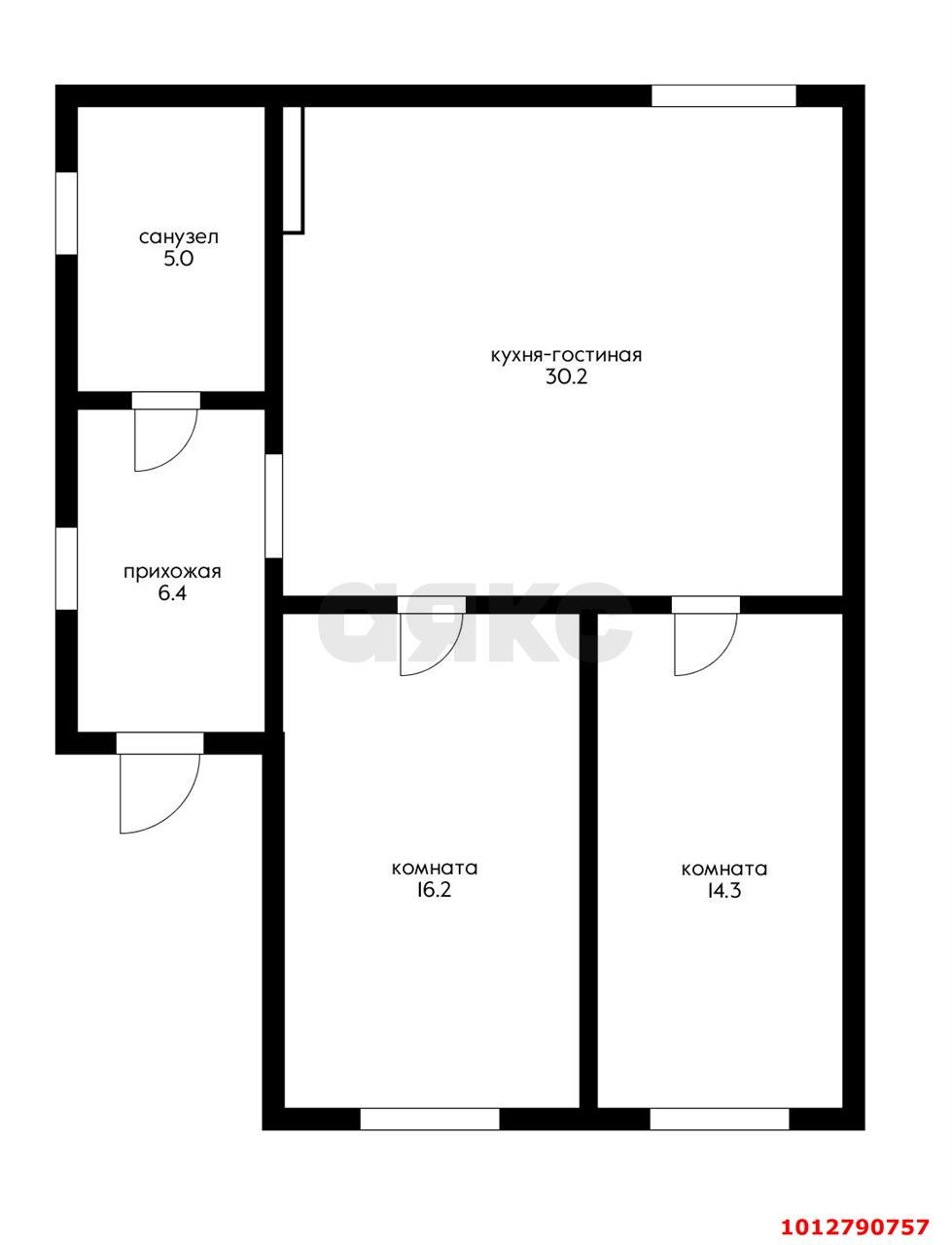 Фото №18: 2-комнатная квартира 72&nbsp;м², 3/3&nbsp;эт. - Краснодар, Прикубанский внутригородской округ, мкр. Музыкальный, ул. Гомельская