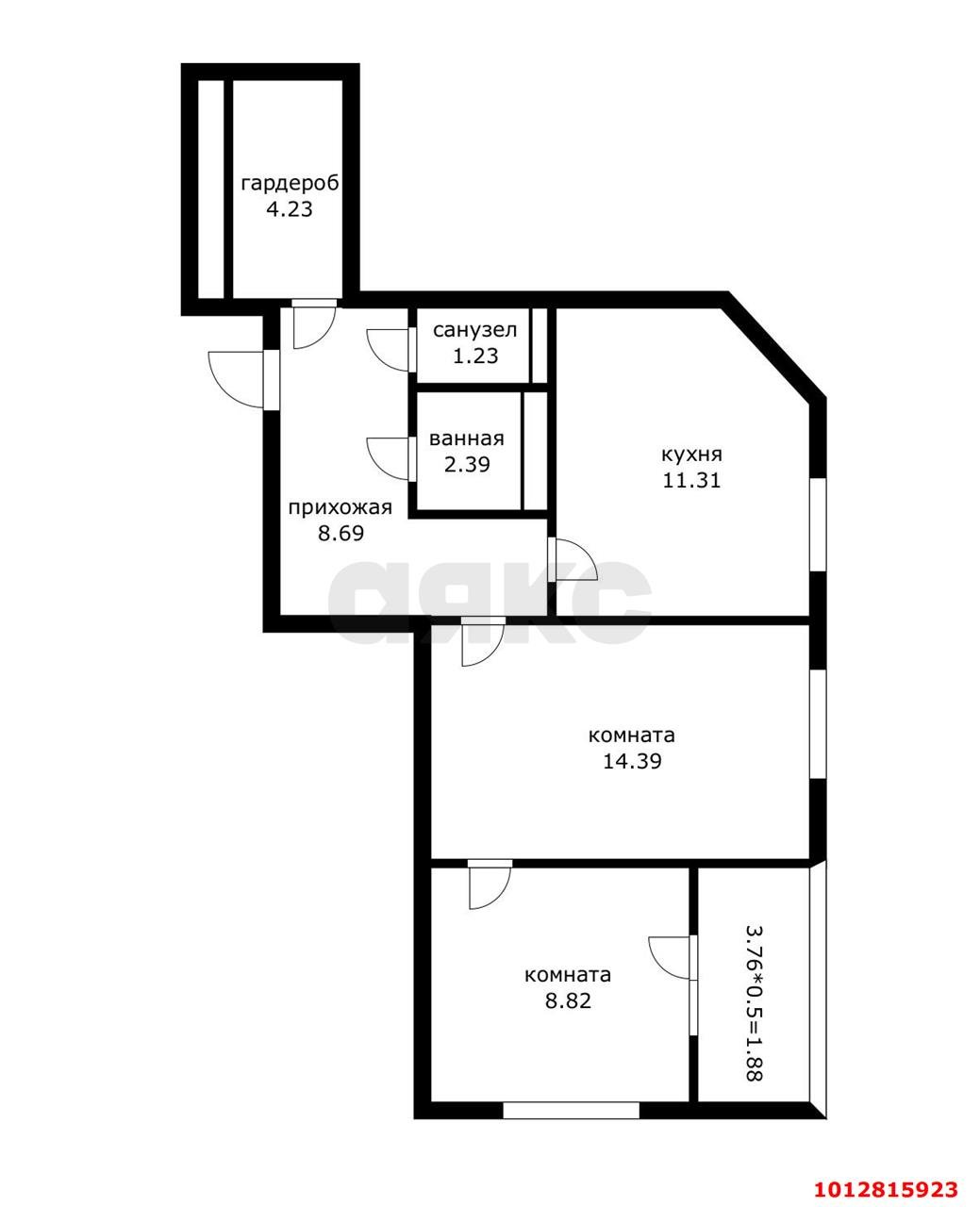 Фото №1: 2-комнатная квартира 60&nbsp;м², 17/20&nbsp;эт. - Краснодар, Прикубанский внутригородской округ, Краевая Клиническая Больница, мкр. жилой комплекс Олимп, ул. Домбайская, 10/2