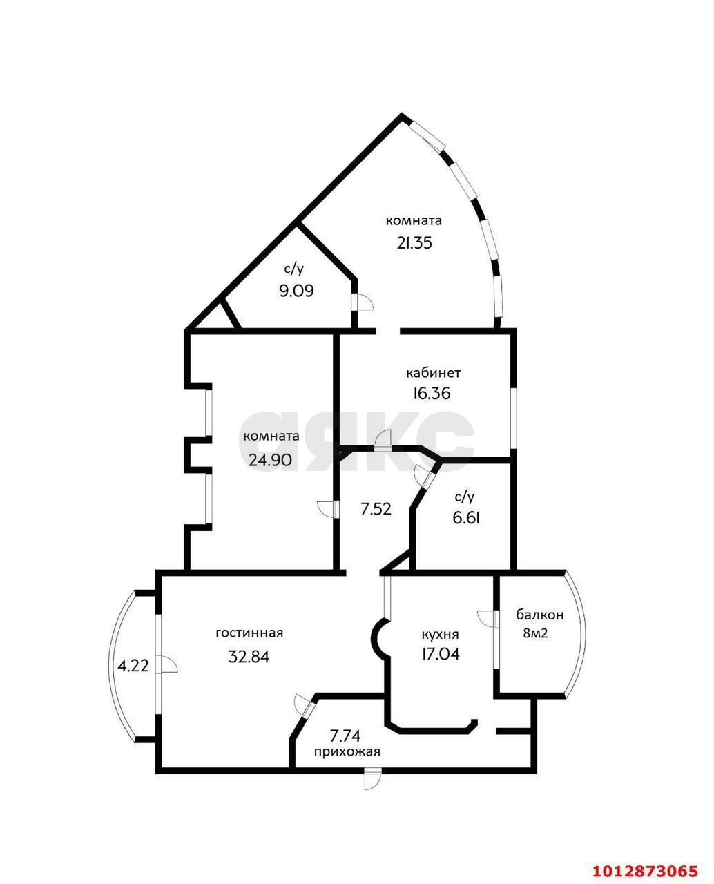 Фото №14: 4-комнатная квартира 155&nbsp;м², 6/6&nbsp;эт. - Краснодар, мкр. Западный внутригородской округ, ул. имени Дзержинского, 12/1