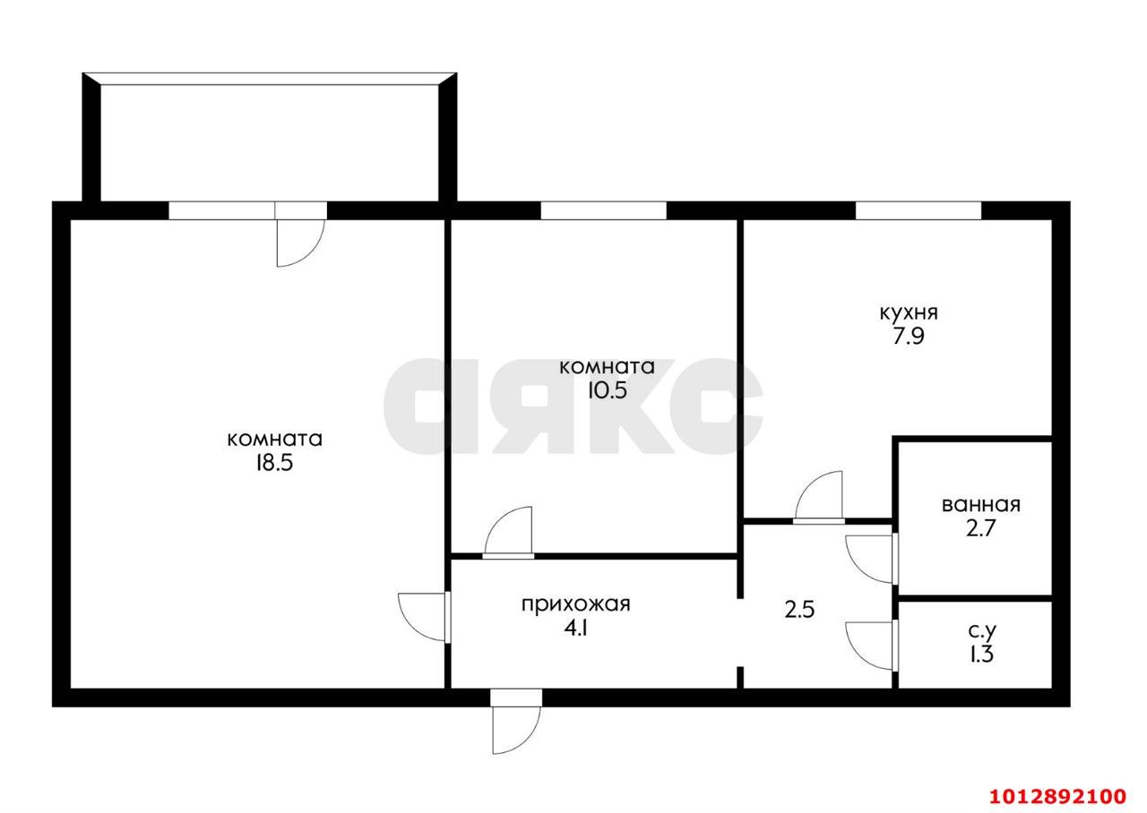 Фото №13: 2-комнатная квартира 50&nbsp;м², 8/12&nbsp;эт. - Краснодар, Прикубанский внутригородской округ, мкр. Новый, ул. 9-я Тихая, 7
