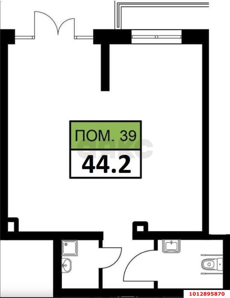 Фото №2: Торговое помещение 44&nbsp;м², 1/17&nbsp;эт. - Краснодар, Прикубанский внутригородской округ, мкр. жилой комплекс Ракурс, ул. имени Героя Ростовского, 8к4