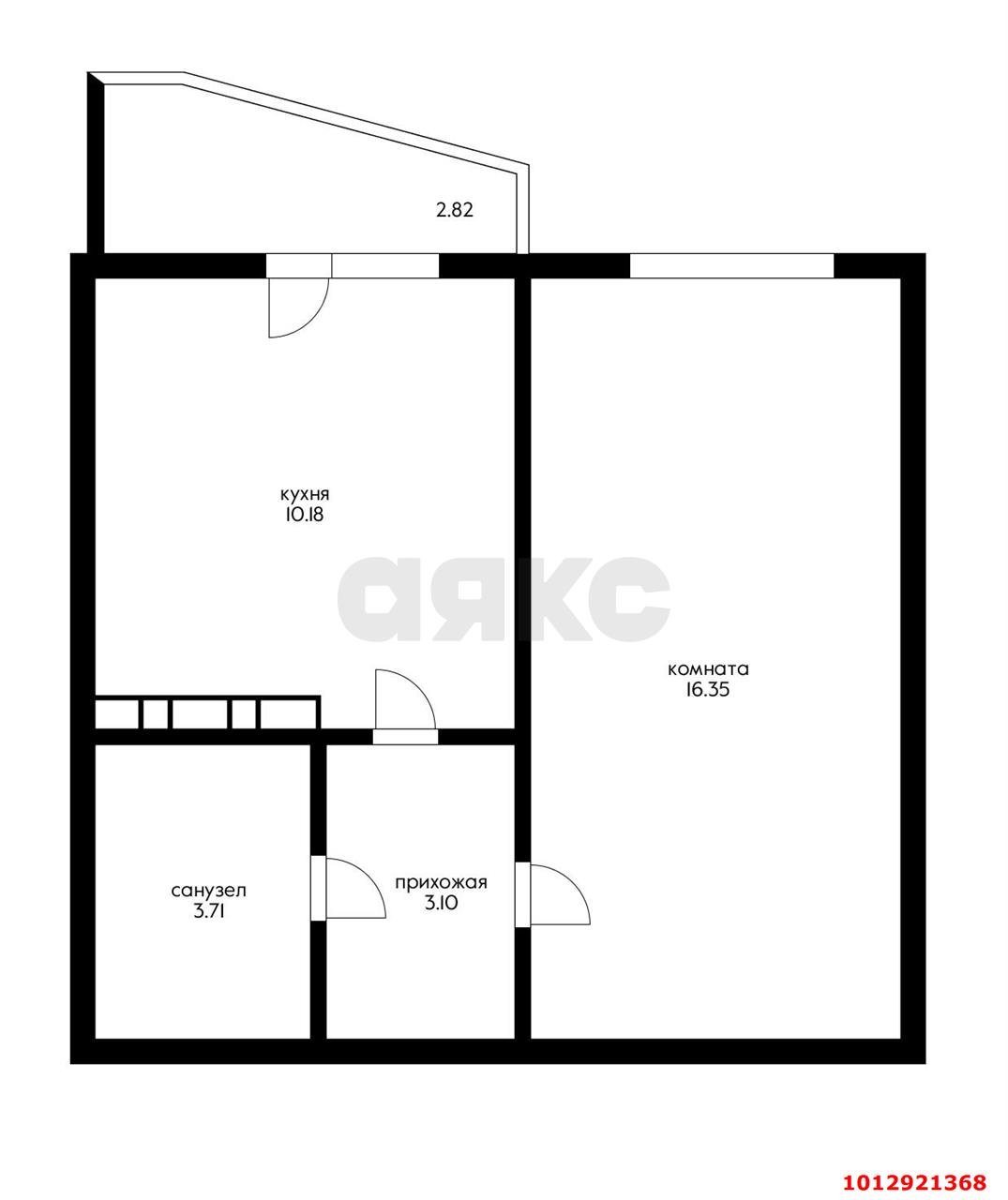 Фото №12: 1-комнатная квартира 36&nbsp;м², 9/12&nbsp;эт. - Яблоновский, мкр. жилой комплекс Дом на Луговой, ул. Луговая, 7/6
