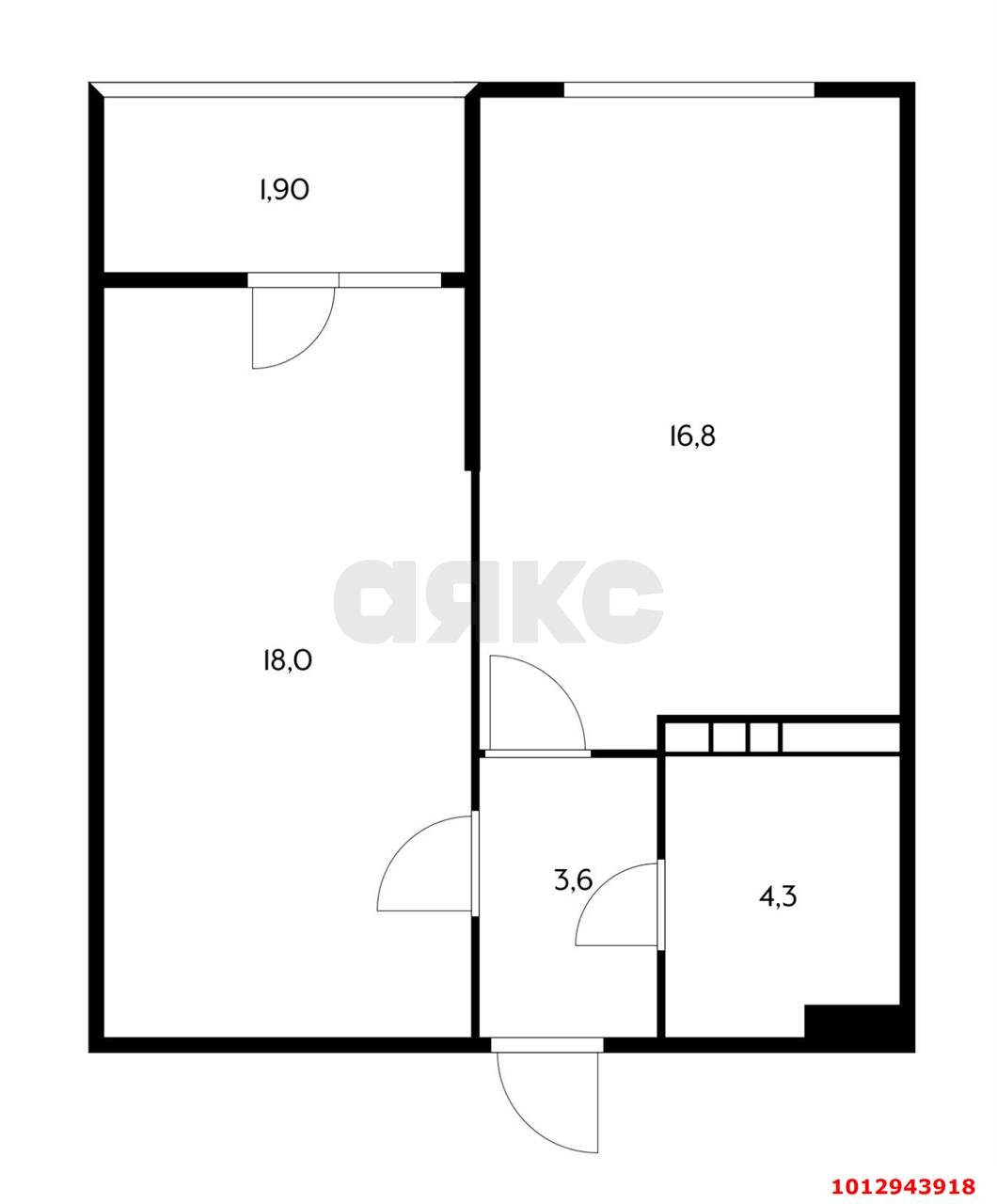 Фото №1: 1-комнатная квартира 44&nbsp;м², 23/24&nbsp;эт. - Краснодар, Карасунский внутригородской округ, мкр. ЖК Сказка Град, ул. имени В.Н. Мачуги, 166Ак1