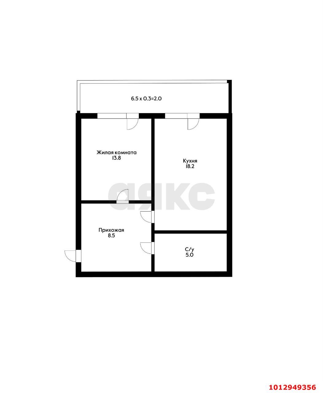 Фото №7: 1-комнатная квартира 52&nbsp;м², 2/5&nbsp;эт. - Новая Адыгея, мкр. жилой комплекс Мега, ул. Бжегокайская, 90/3к2