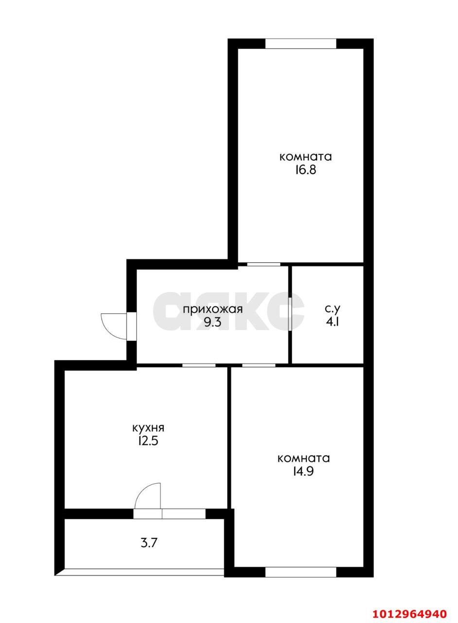 Фото №13: 2-комнатная квартира 64&nbsp;м², 6/9&nbsp;эт. - Краснодар, Прикубанский внутригородской округ, мкр. жилой комплекс Дыхание, ул. Лётчика Позднякова, 2к1