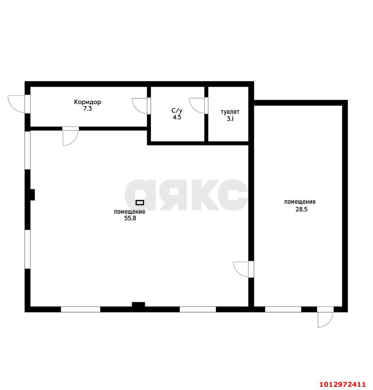 Фото №8: Торговое помещение 99&nbsp;м², 1/6&nbsp;эт. - Мысхако, мкр. жилой комплекс Стрибог, ул. Шоссейная, 29