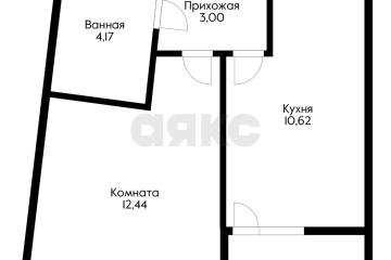 Фото №1: 1-комнатная квартира 31 м², 2/17 эт. - Краснодар, мкр. ЖК Фонтаны, ул. Воронежская, 47/35