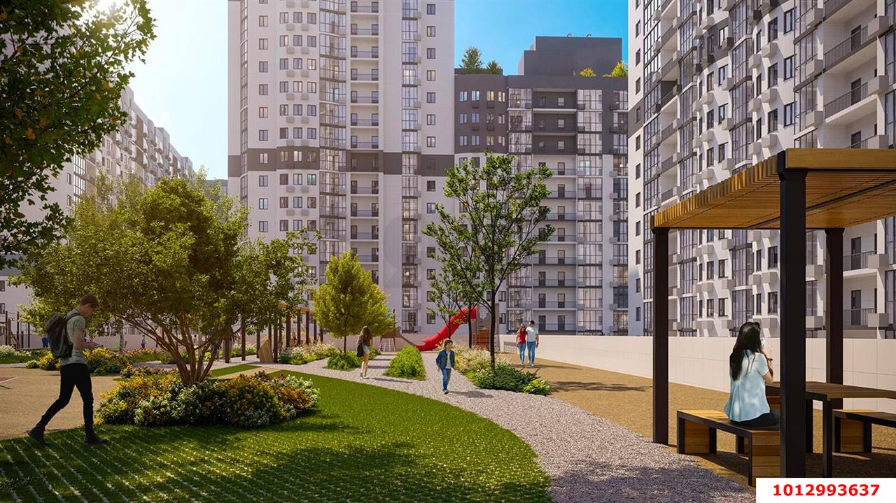 Фото №6: 1-комнатная квартира 37&nbsp;м², 6/21&nbsp;эт. - Краснодар, Карасунский внутригородской округ, Хлопчато-бумажный Комбинат, мкр. жилой комплекс Режиссёр, ул. Уральская, 100/8