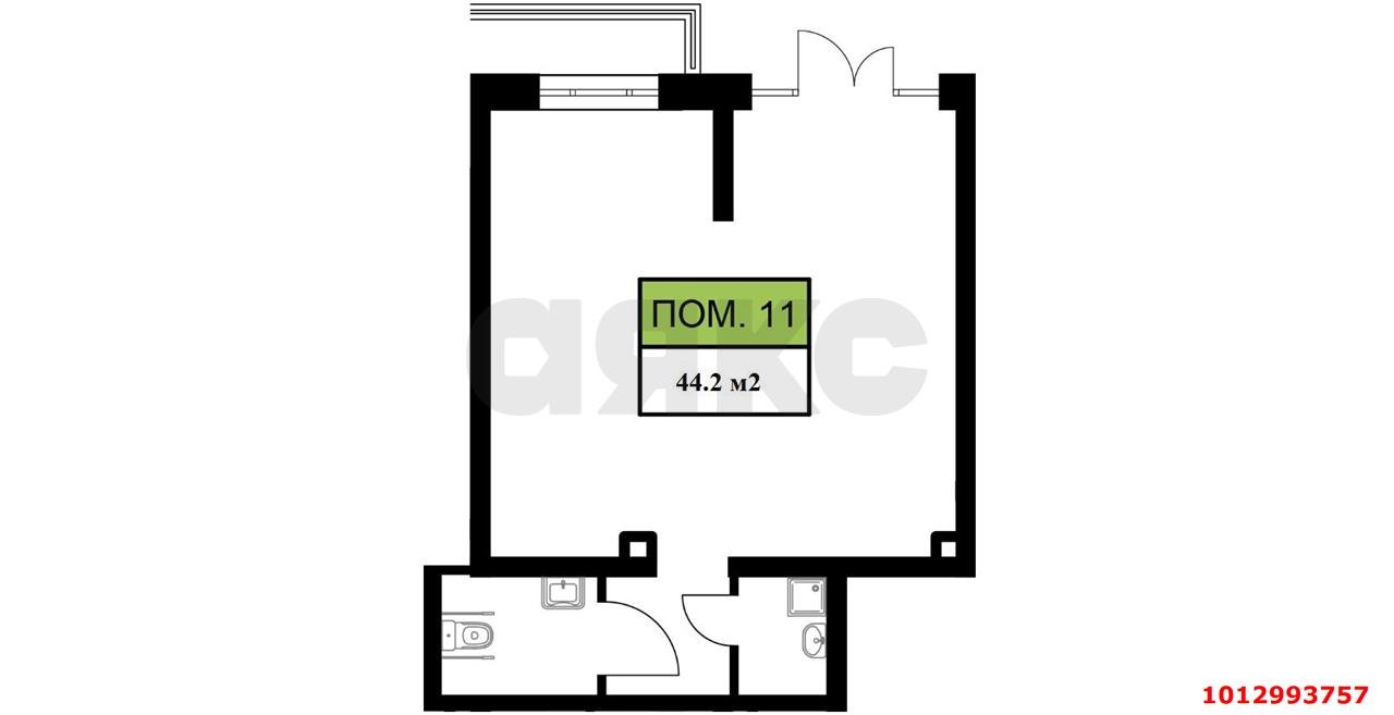 Фото №3: Торговое помещение 44&nbsp;м², 1/16&nbsp;эт. - Краснодар, Прикубанский внутригородской округ, мкр. жилой комплекс Ракурс, ул. имени Героя Ростовского, 8к6