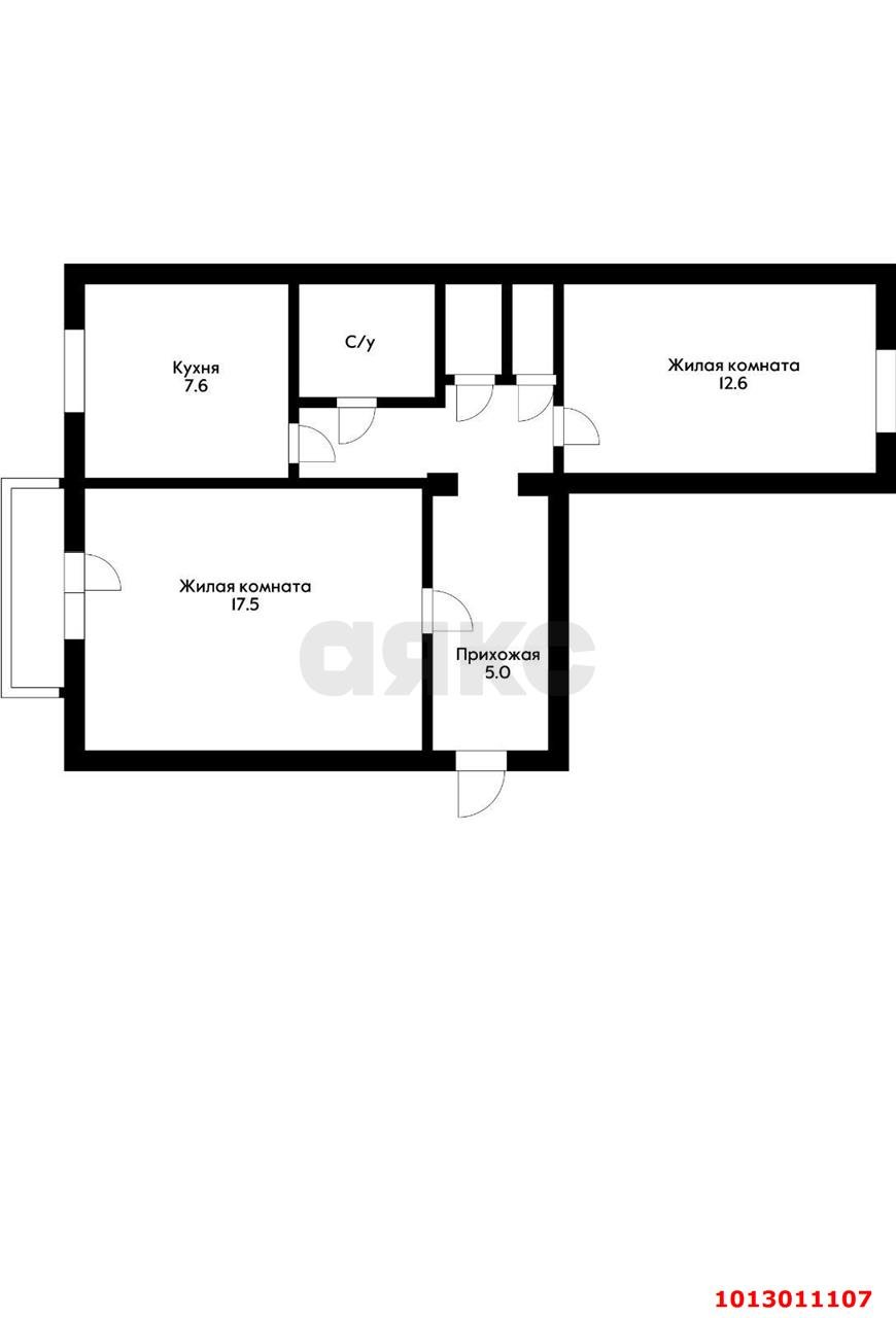 Фото №18: 2-комнатная квартира 52&nbsp;м², 2/4&nbsp;эт. - Краснодар, мкр. Центральный внутригородской округ, ул. Красная, 206