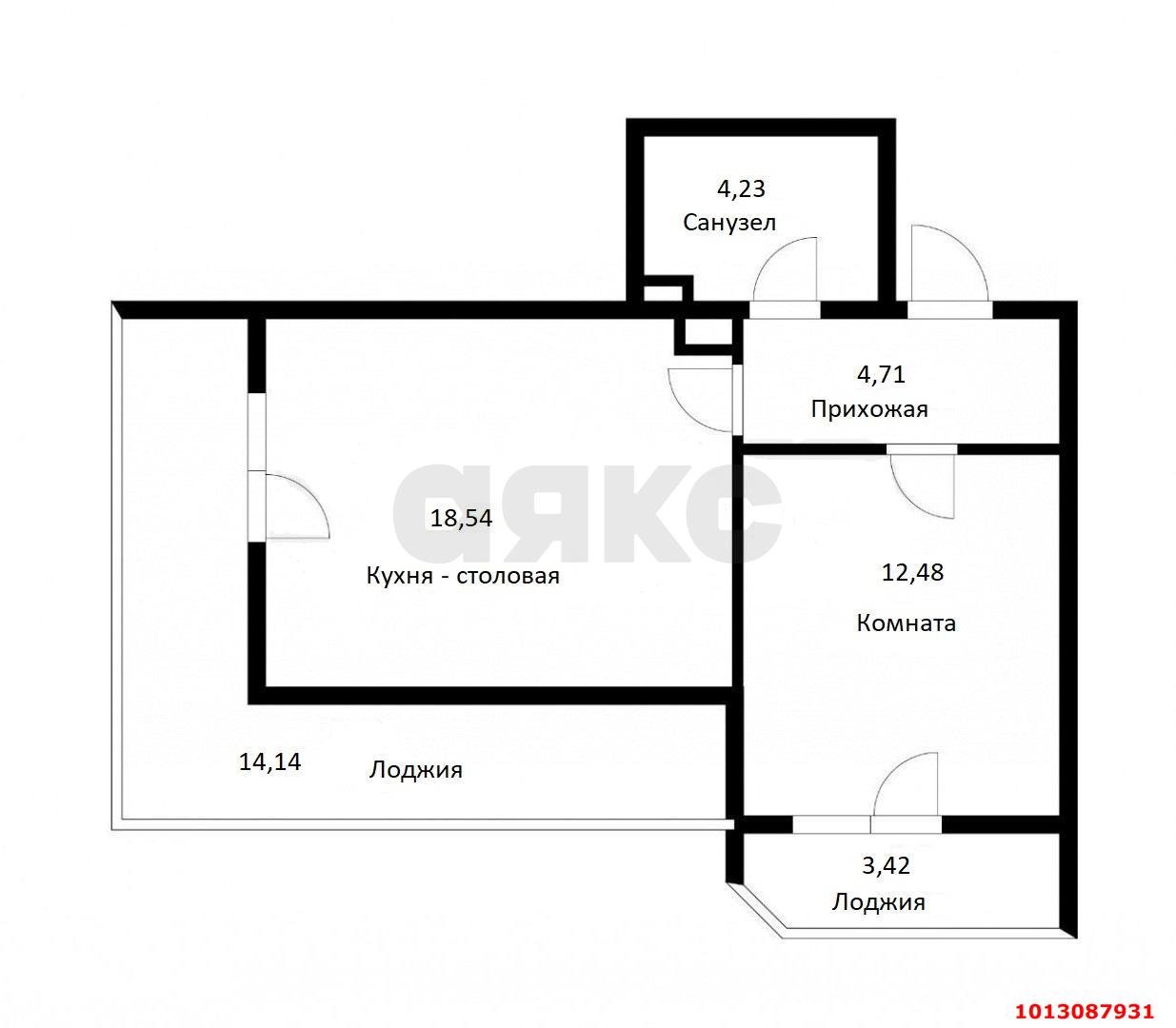 Фото №5: 1-комнатная квартира 49&nbsp;м², 6/24&nbsp;эт. - Краснодар, Карасунский внутригородской округ, Камвольно-суконный Комбинат, мкр. ЖК Урал, ул. Уральская, 87/7