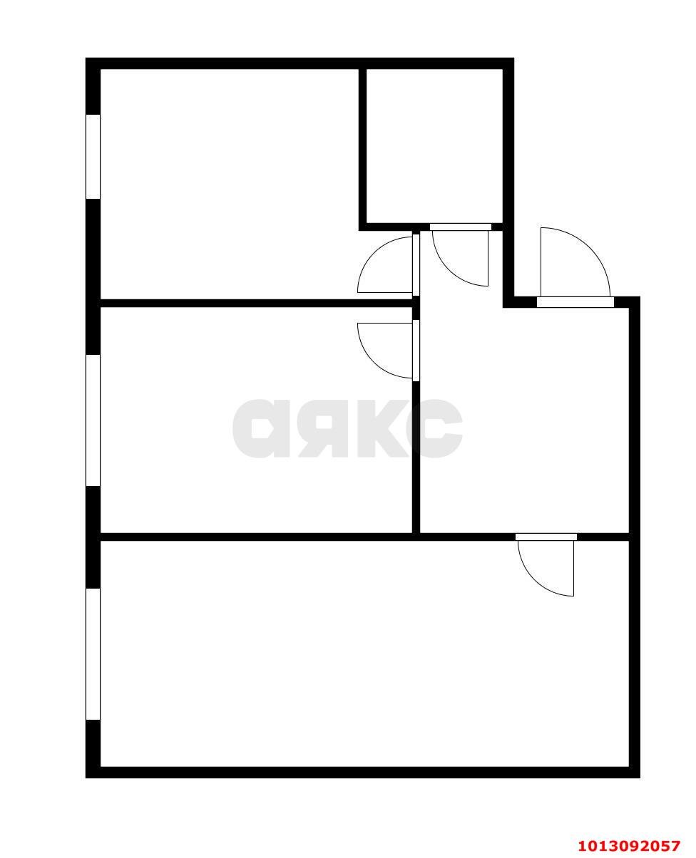 Фото №7: 3-комнатная квартира 56&nbsp;м², 7/7&nbsp;эт. - Краснодар, Прикубанский внутригородской округ, мкр. Музыкальный, ул. имени С.В. Рахманинова, 21к1