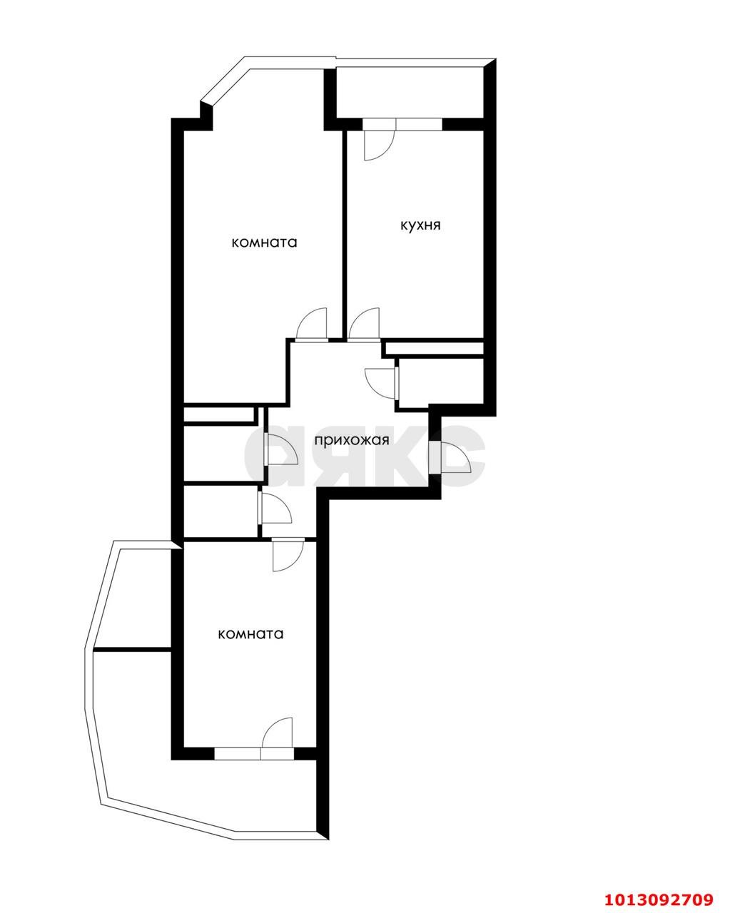 Фото №13: 2-комнатная квартира 72&nbsp;м², 8/18&nbsp;эт. - Краснодар, Прикубанский внутригородской округ, мкр. 9-й километр, пр-д Репина, 5