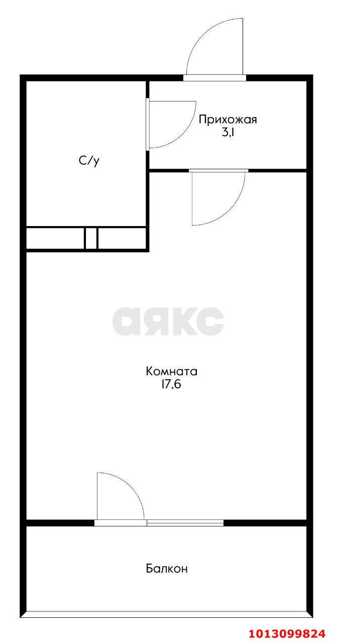 Фото №3: Студия 23&nbsp;м², 21/23&nbsp;эт. - Краснодар, Прикубанский внутригородской округ, мкр. Парк Победы, ул. Героя Пешкова, 14к2
