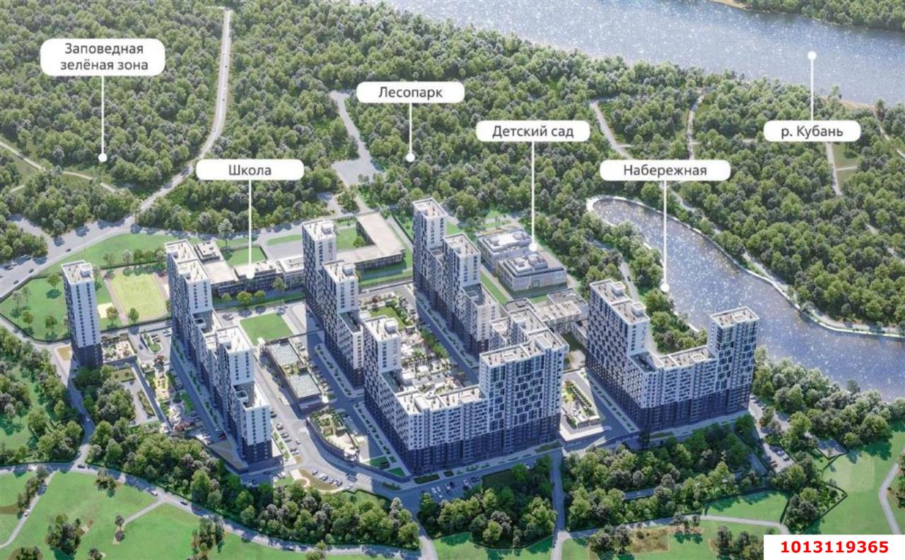 Фото №3: 1-комнатная квартира 38&nbsp;м², 5/24&nbsp;эт. - Краснодар, Центральный внутригородской округ, мкр. Черёмушки, ул. Обрывная, 132/1к6