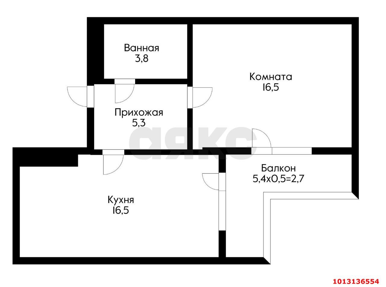 Фото №6: 1-комнатная квартира 46&nbsp;м², 9/15&nbsp;эт. - Краснодар, Прикубанский внутригородской округ, мкр. Фестивальный, ул. Круговая, 4/1
